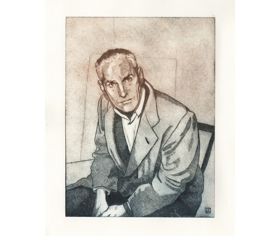 portrait de De Kooning par mdkgravure
